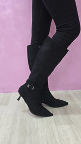 Stivali in camoscio Nero